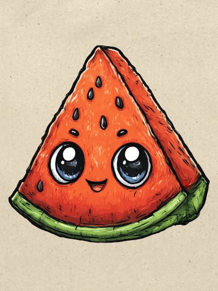 Kawaii Wassermelonen Slice