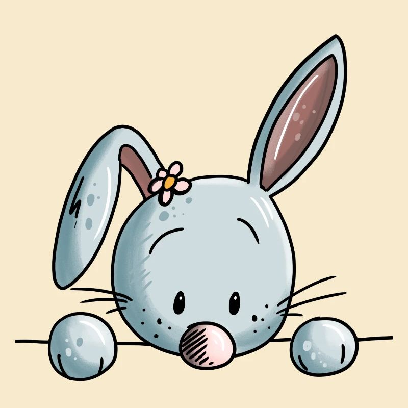 Cute little rabbit - bunny - bunny - comic