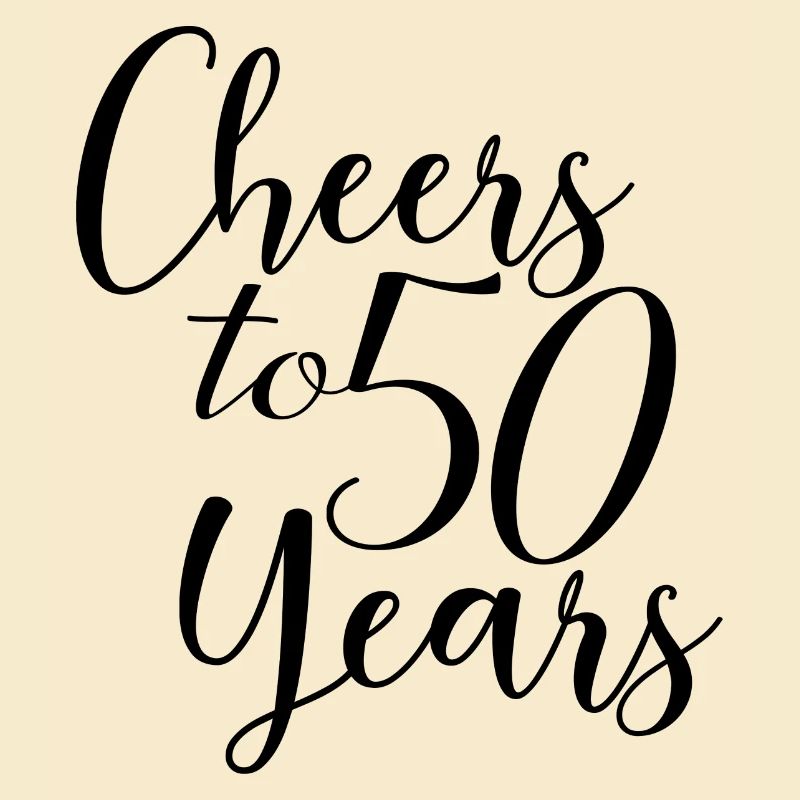 Cheers To 50 Years - Geburtstags- oder Jubiläumsgeschenk