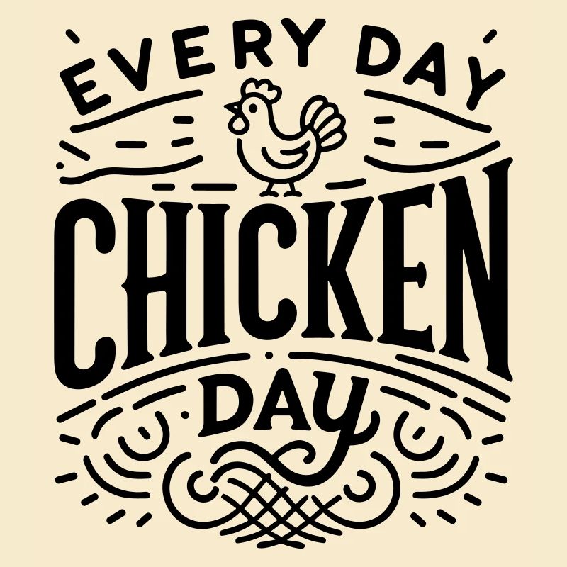 Every day is chicken day Black