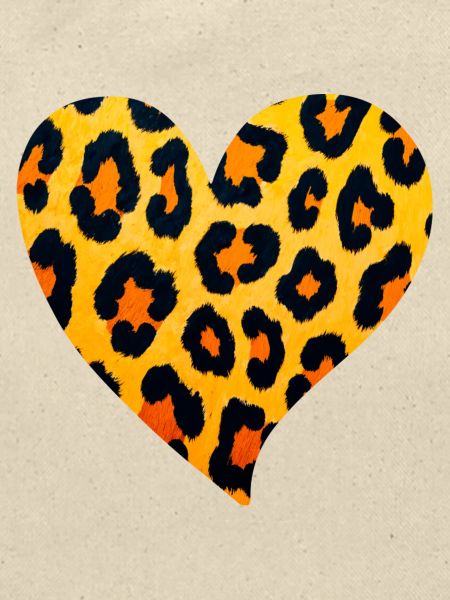 Leopard Herz Muster