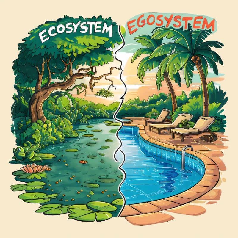 Ecosystem vs Egosystem Message Écologique