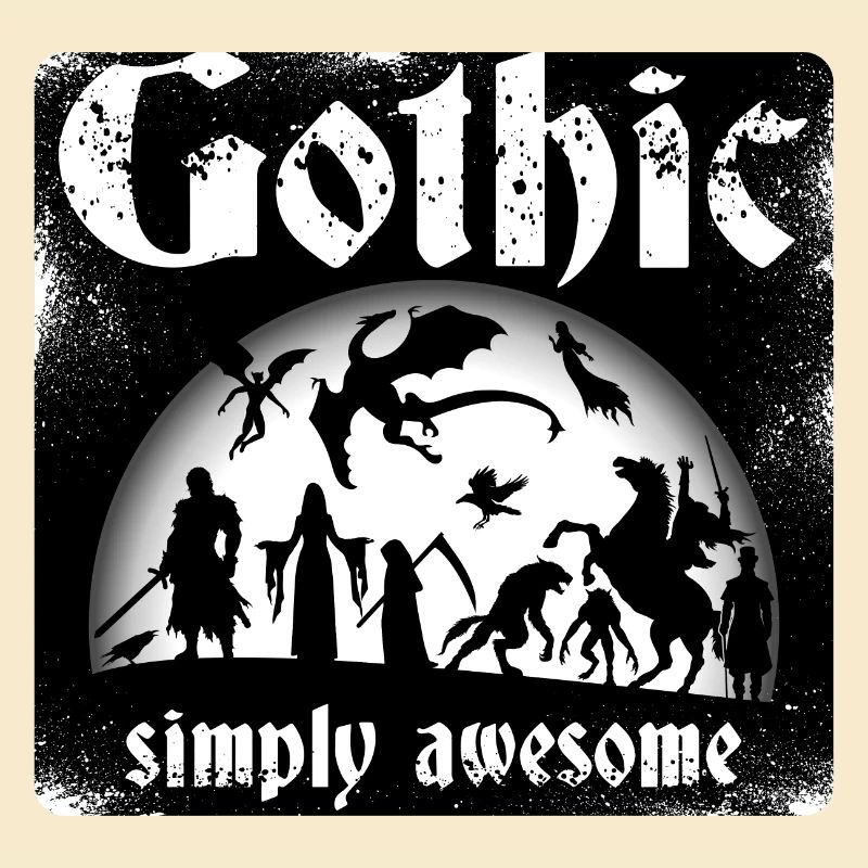 Gothic, spooky full moon creatures
