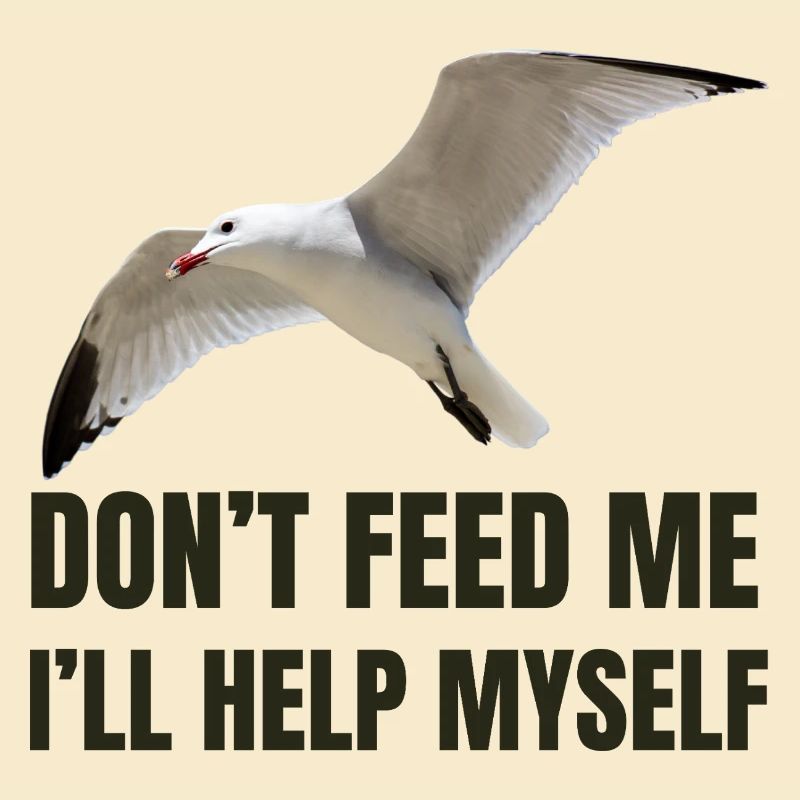 Möwe mit mutigem Statement