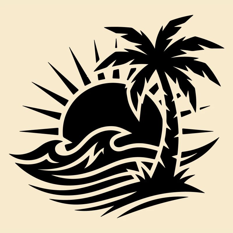 Océan Palm Tree Beach