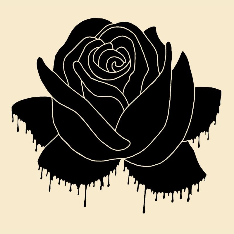 Graffiti einer schwarzen Rose