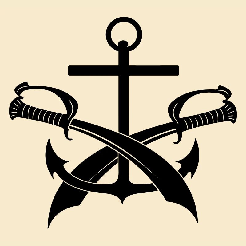 Ancre et deux épées