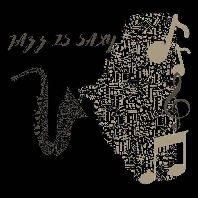 Conception de saxophone musical en notes