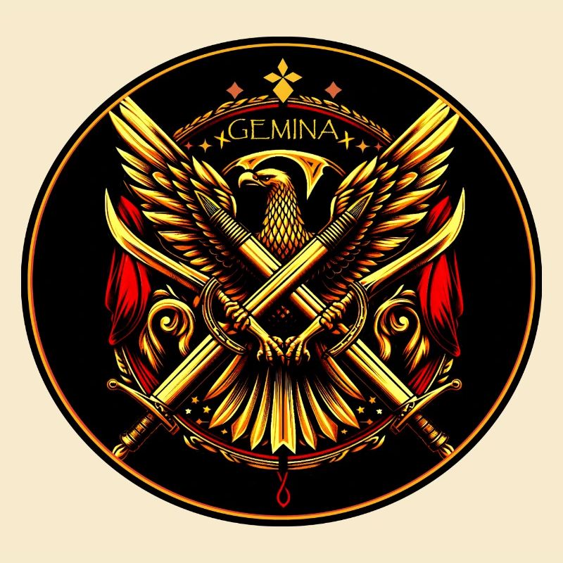 Phönix Doppelschwert Wappen - Legio X Gemina