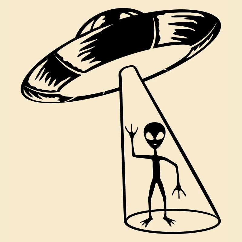 Strahl Ufo Alien winkt