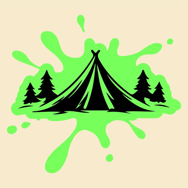 Camping Tent Nature Blobs