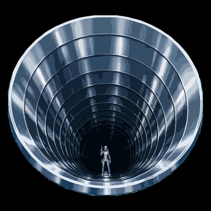 Stahltunnel mit Krieger