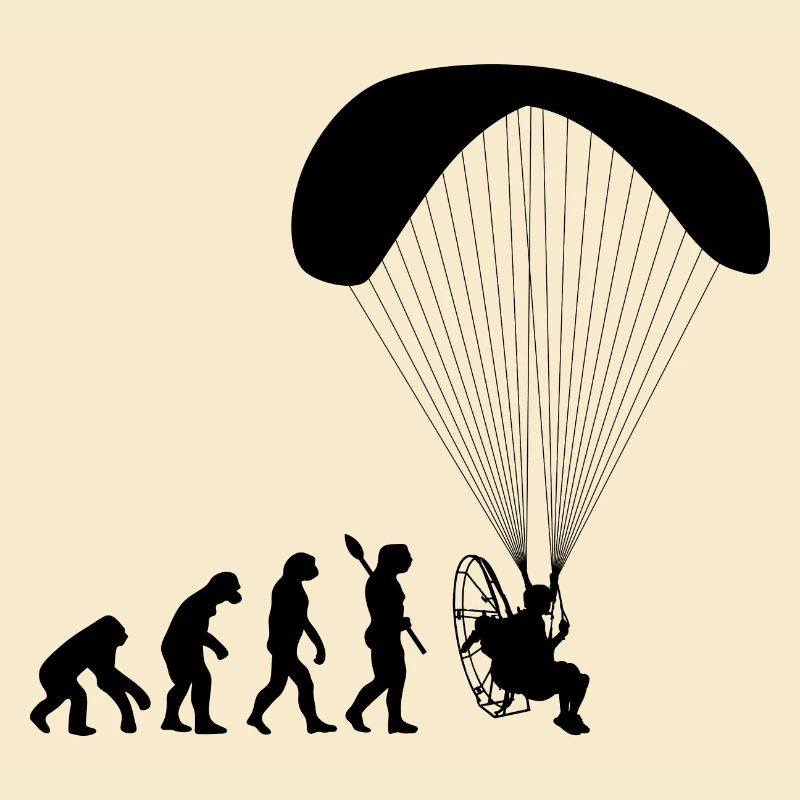 Paramotoring Human Evolution Funny