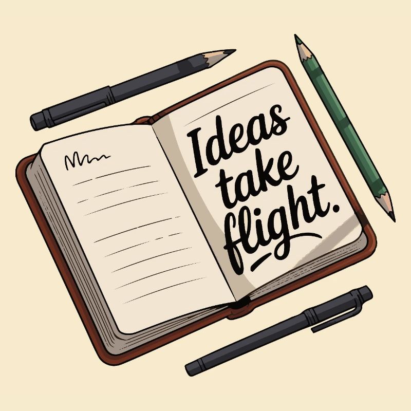 Ideas Take Flight Notebook Art