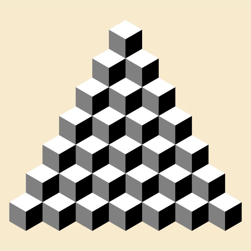 Isometrische Würfelpyramide