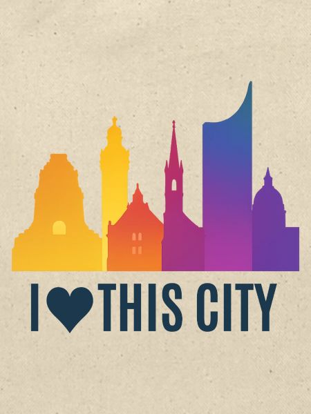Herzstadt Skyline Gradient