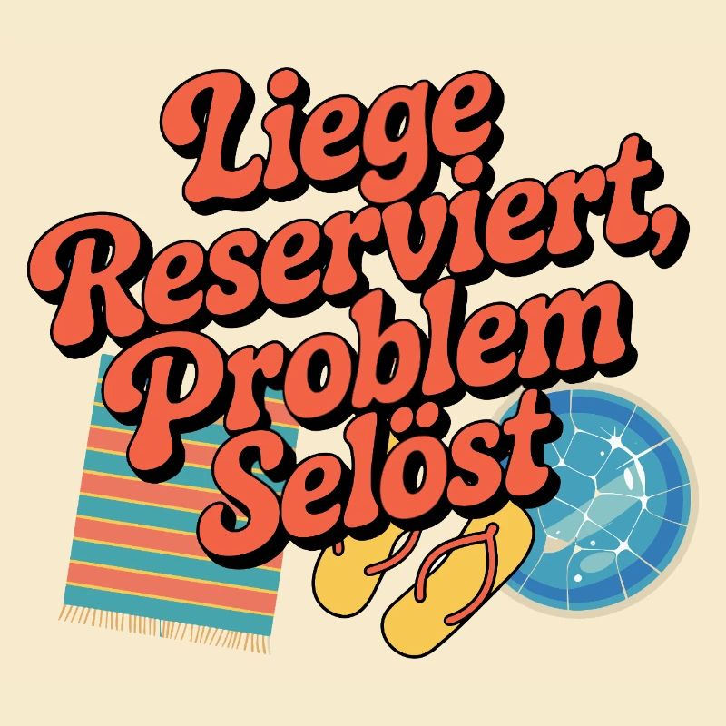 Lounger Reserved Problem solves funny beach