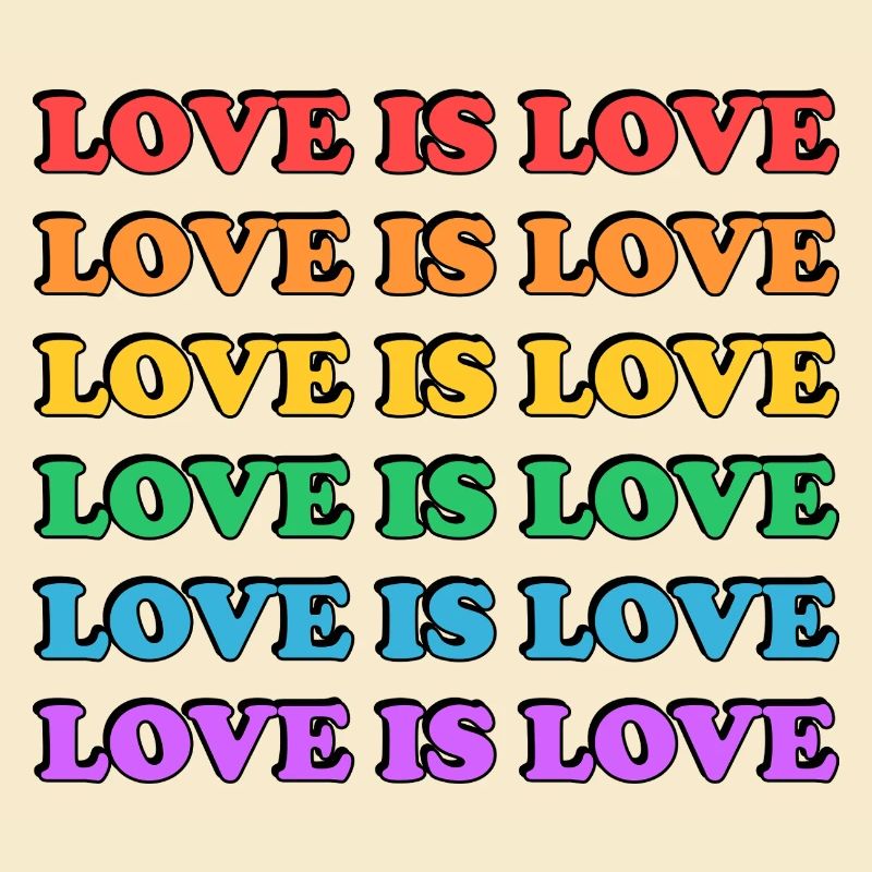 Rainbow  Live and Let Live Typography