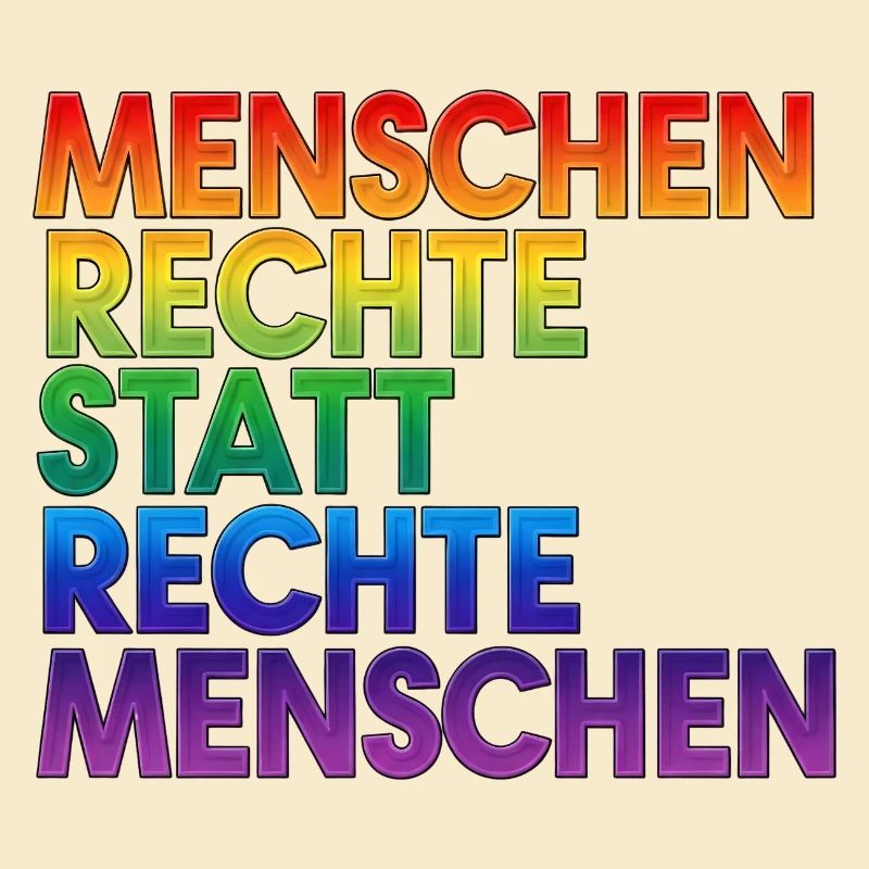 Regenbogen Statement Spruch Menschenrechte
