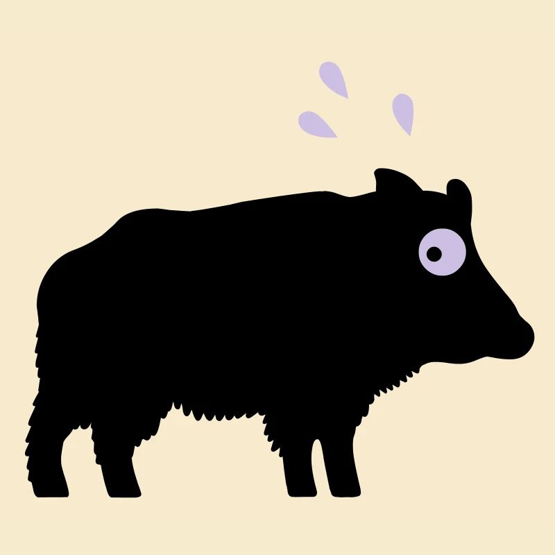 Angstschwitzendes Wildschwein