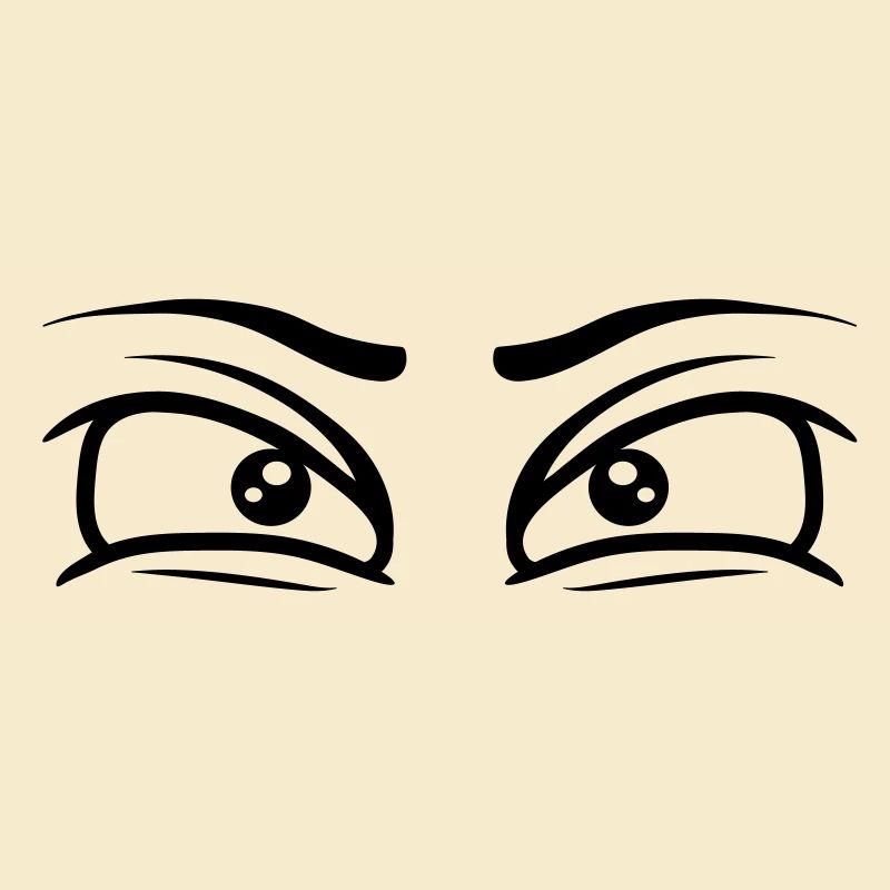 Yeux concentrés regard