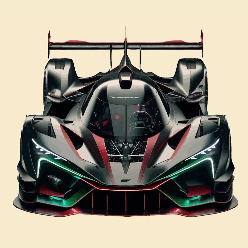 Extrem leistungsstarker, futuristischer, ultramoderner Rennwagen