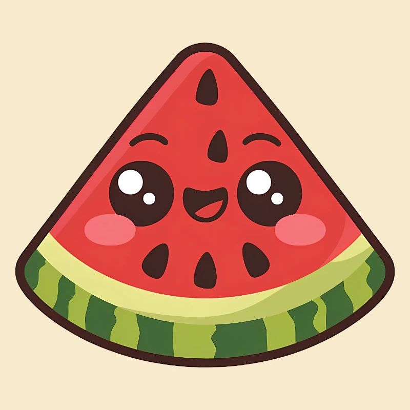 Mignonne tranche de pastèque