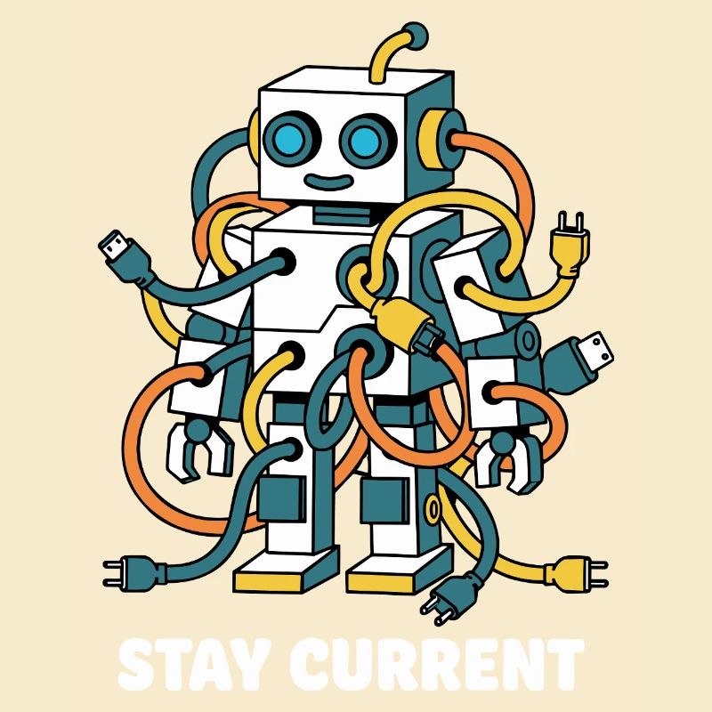 Stay Current Robot Cable Art