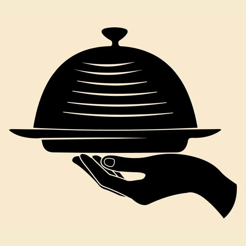 Kellnerhand mit Mahlzeit