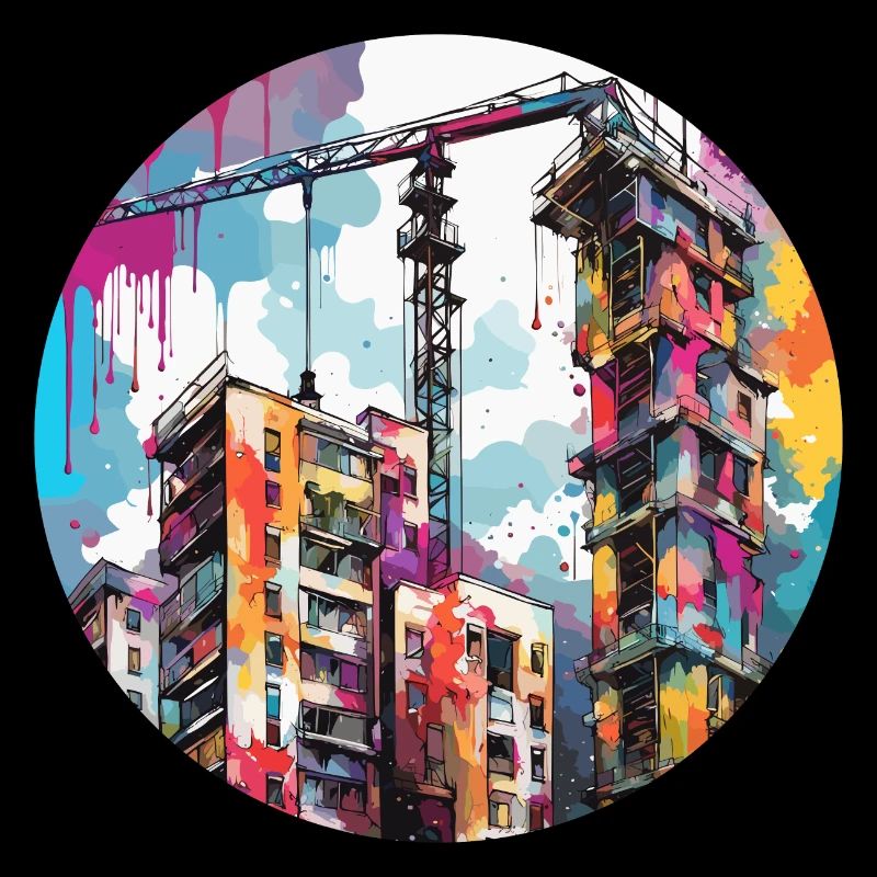 Crane / construction site / winch / crane system