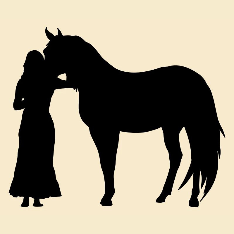 Frau mit Pferd