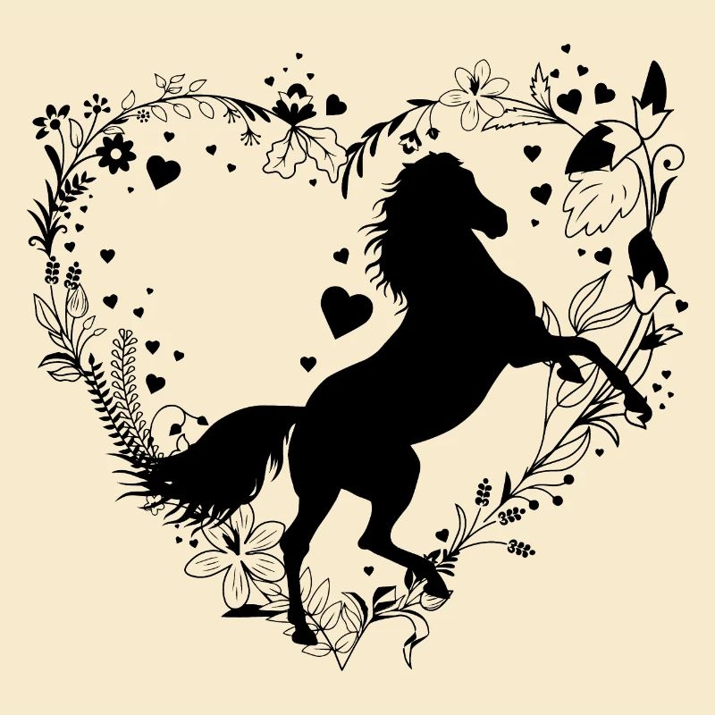 Fleurs et coeurs de cheval