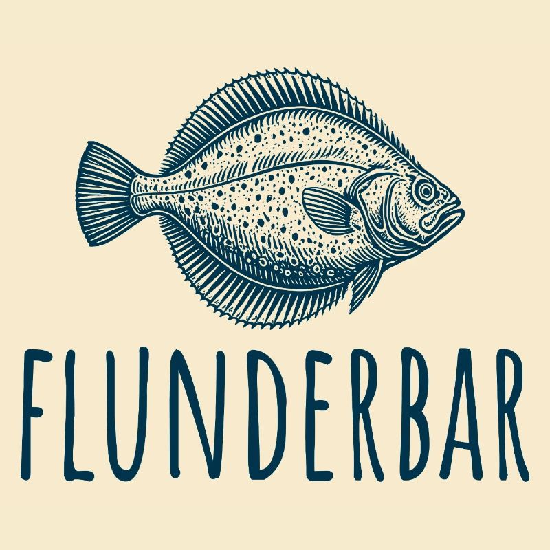 Target fish flounder - flounder bar - angler gift