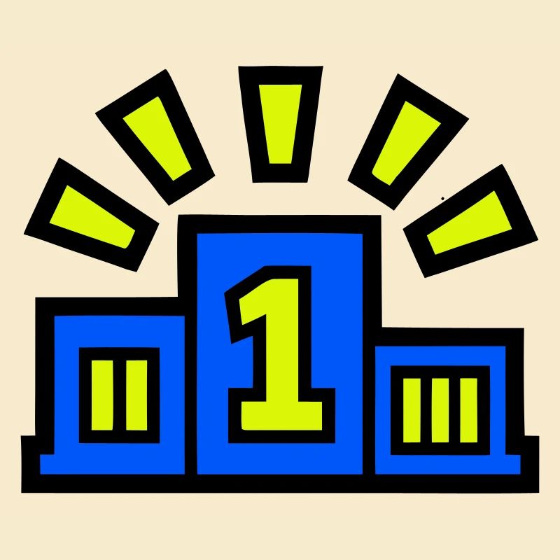 Sieger Podest Platz 1 Champion