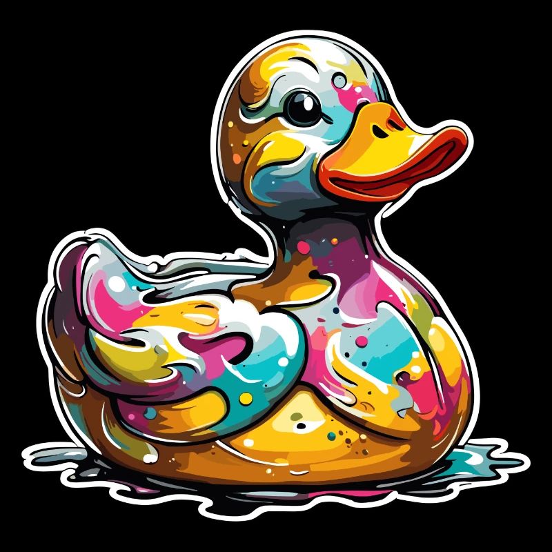 Canard en caoutchouc / canard en caoutchouc / eau / baignoire