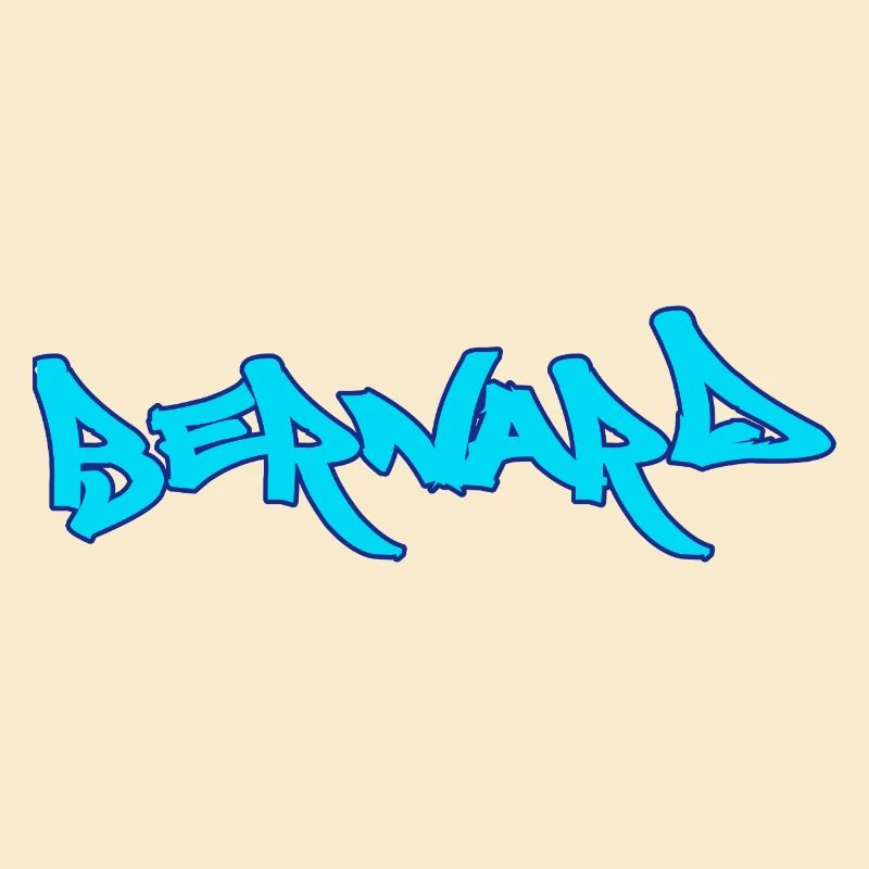 Bernard graffiti texte turquoise