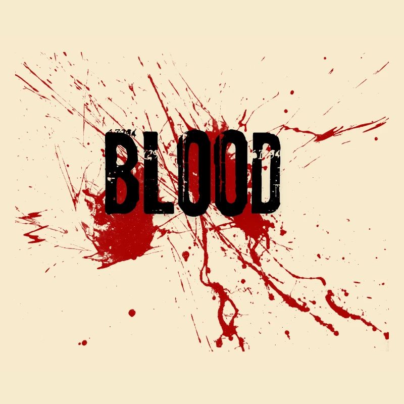 Blutiger Splatter Schriftzug