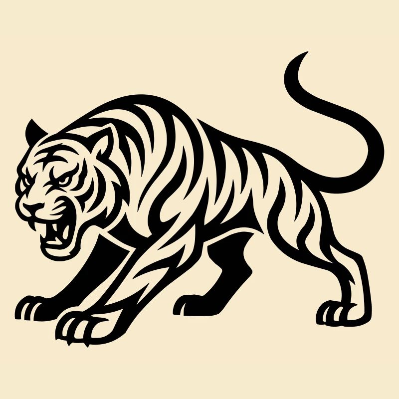 Dark Tiger Silhouette