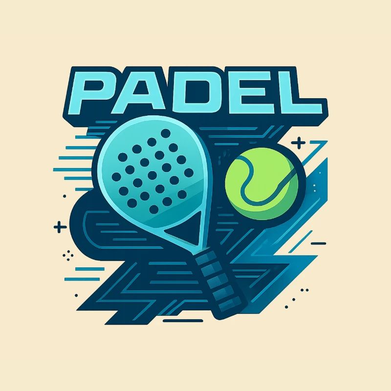 Padel Logo Schläger Ball Dynamik