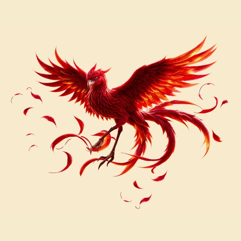 Scarlet Phoenix in flight