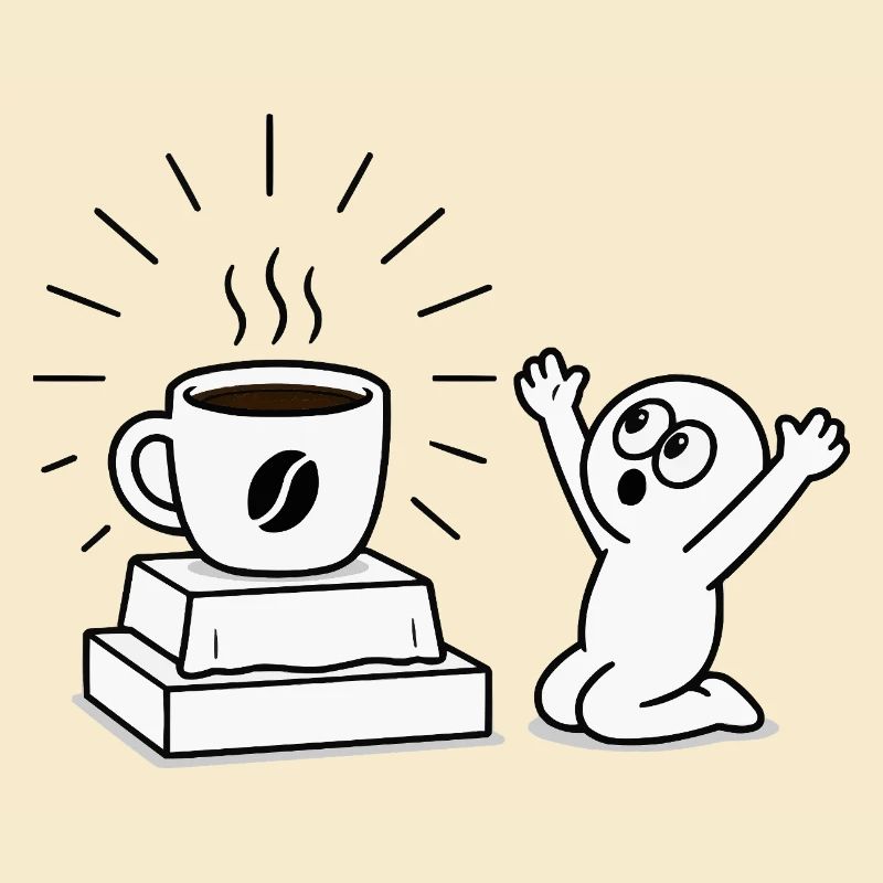Coffee Mug Joy Comic Design