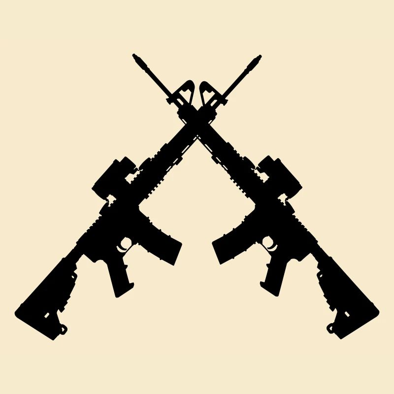 Two crossed Colt C7