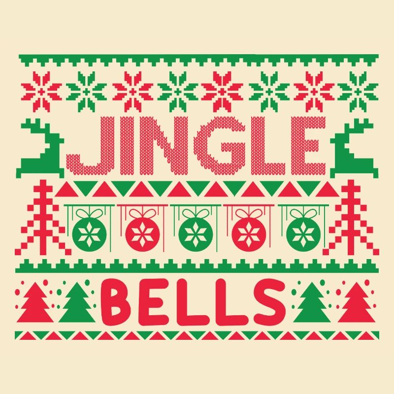 Hässlicher Pullover – Jingle Bells Strickmuster