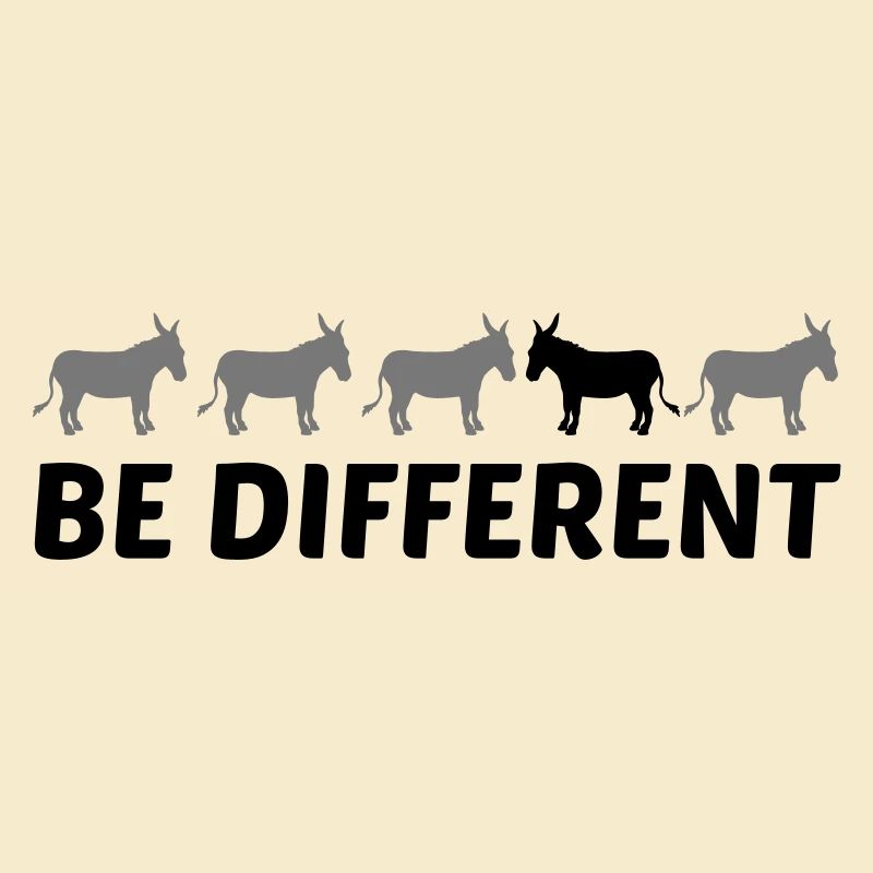 text anders be different esel pferd pony klein pac
