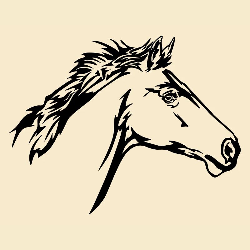 Tête de cheval en course
