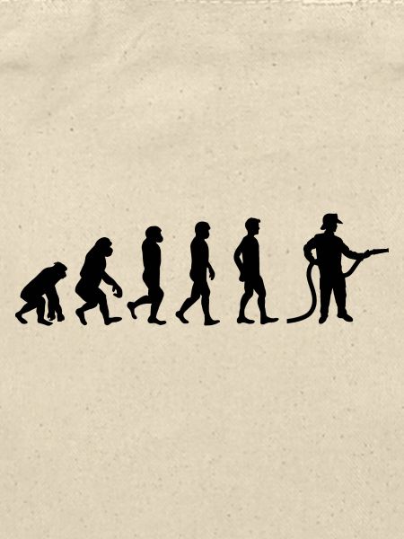 Evolution Feuerwehrmann schwarz