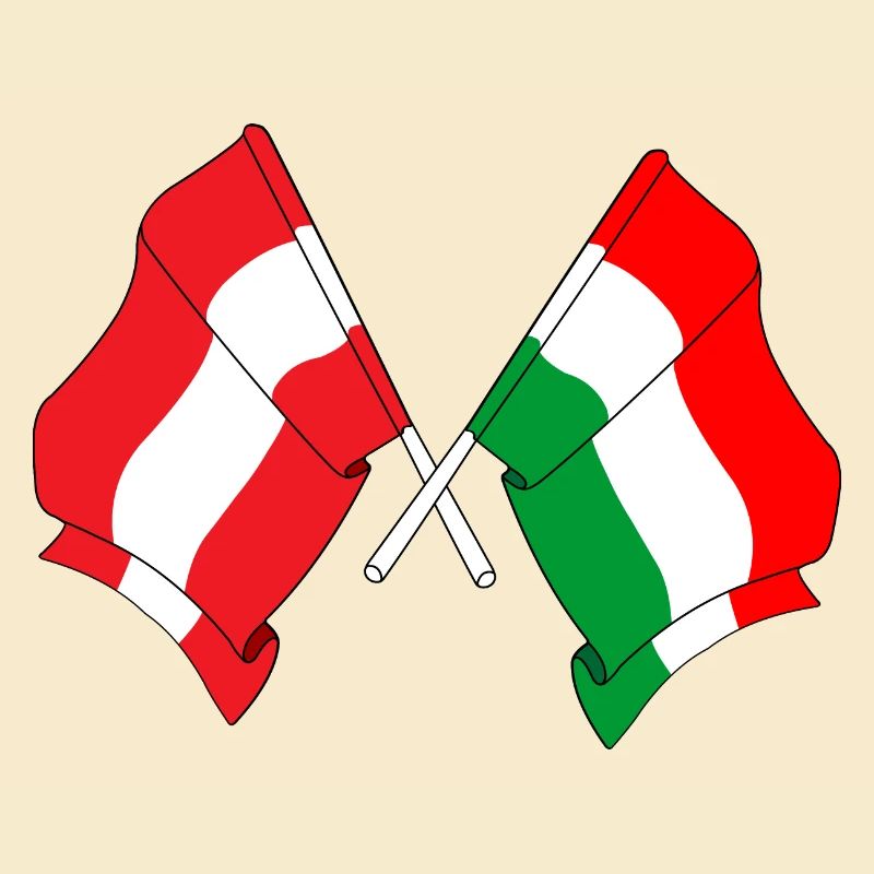 Drapeau Autriche, drapeau Hongrie