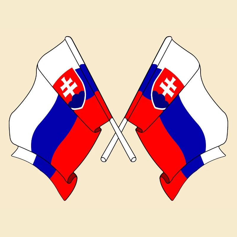 Two flags Slovakia