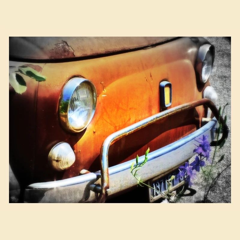 Rostiges Oldtimer Front Design