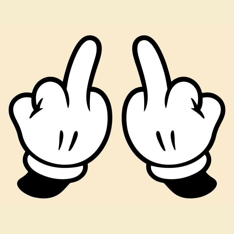 Mittelfinger Hand Frech